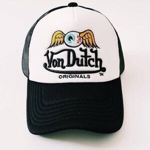 Von Dutch Black and White Trucker Hat